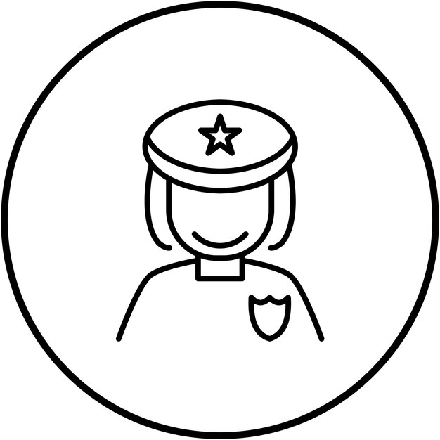 Imagen vectorial del icono de la policía puede usarse para la policía