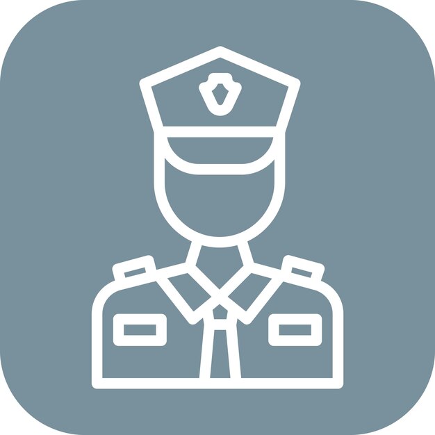 Imagen vectorial del icono de la policía Se puede utilizar para los Derechos Humanos