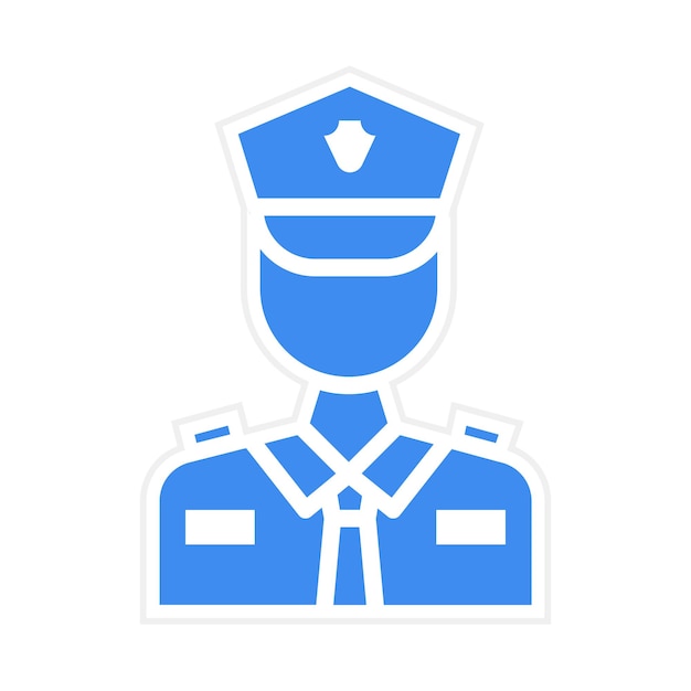 Imagen vectorial del icono de la policía Se puede utilizar para los Derechos Humanos