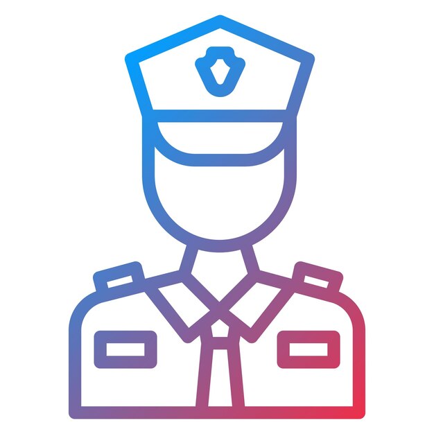 Imagen vectorial del icono de la policía Se puede utilizar para los Derechos Humanos