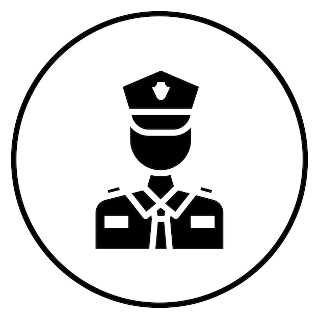 Imagen vectorial del icono de la policía Se puede utilizar para los Derechos Humanos
