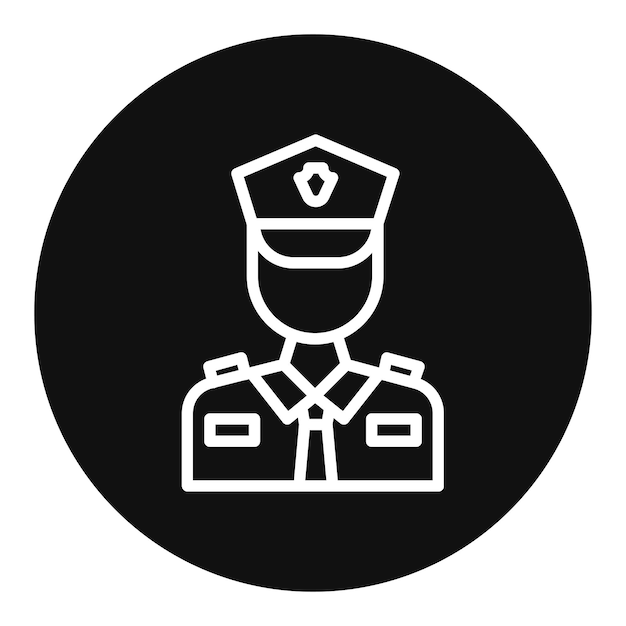 Imagen vectorial del icono de la policía Se puede utilizar para los Derechos Humanos
