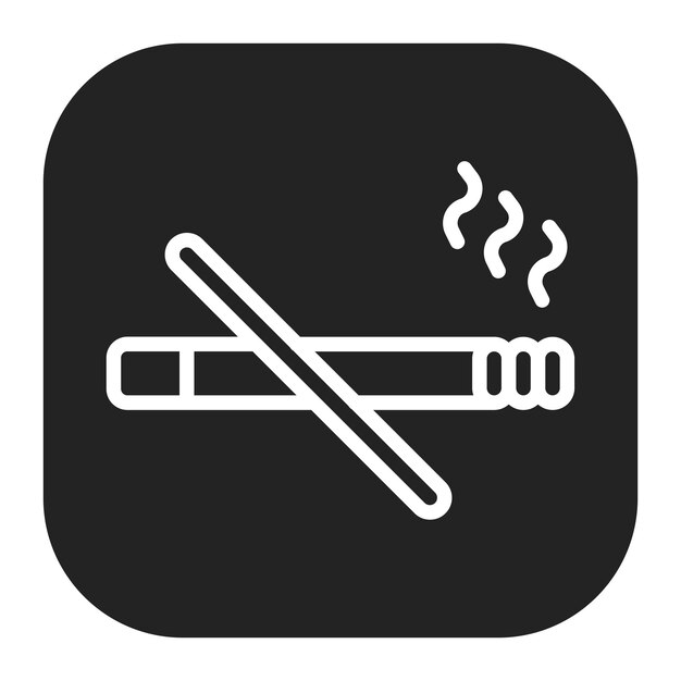 Imagen vectorial del icono de la política libre de humo Se puede utilizar para fumar