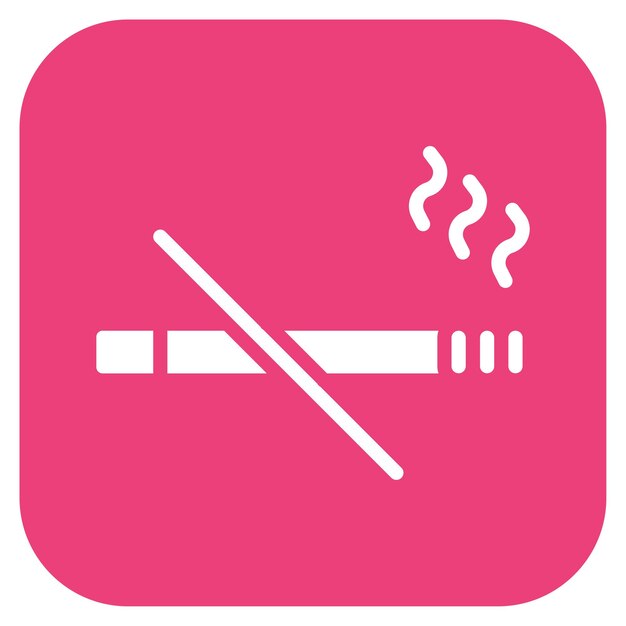 Imagen vectorial del icono de la política libre de humo Se puede utilizar para fumar