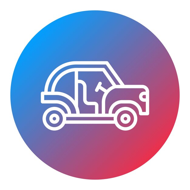 Imagen vectorial del icono de la política de seguridad del buggy Se puede usar para Golf
