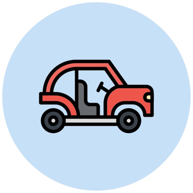 Imagen vectorial del icono de la política de seguridad del buggy Se puede usar para Golf