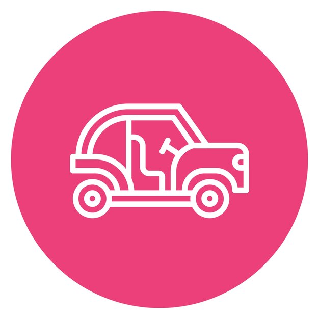 Imagen vectorial del icono de la política de seguridad del buggy Se puede usar para Golf