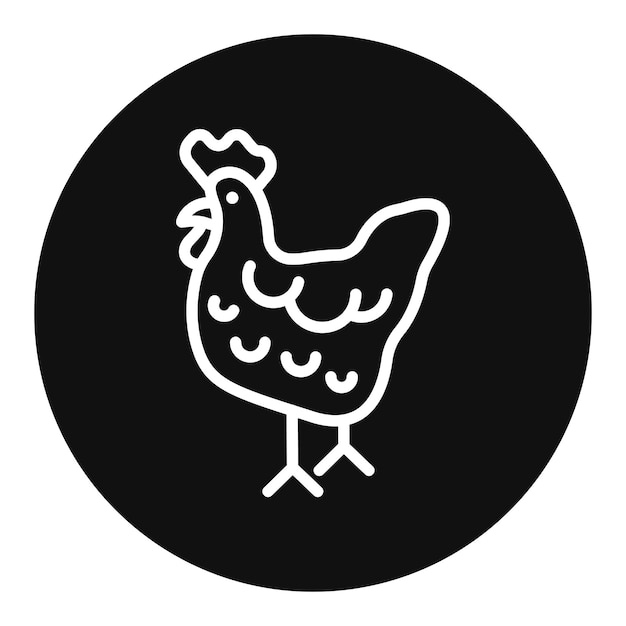 Imagen vectorial de icono de pollo Se puede usar para Carnaval