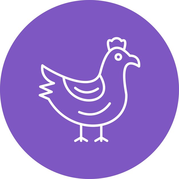 La imagen vectorial del icono del pollo se puede usar para Village
