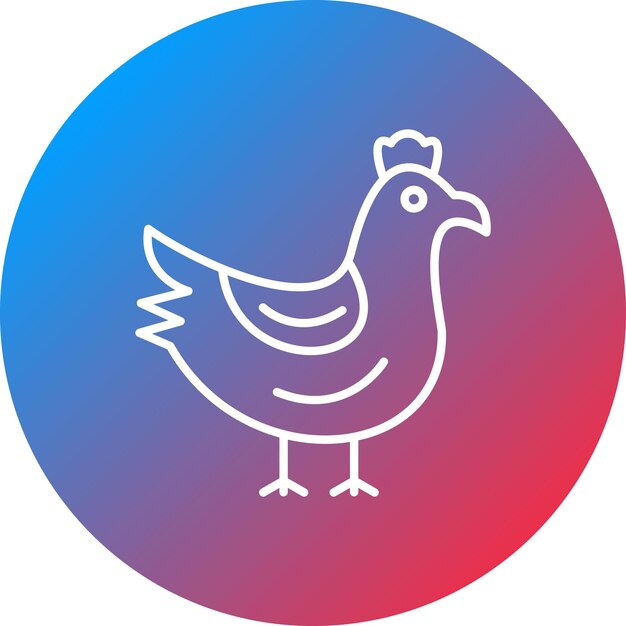La imagen vectorial del icono del pollo se puede usar para Village