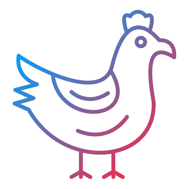 La imagen vectorial del icono del pollo se puede usar para Village