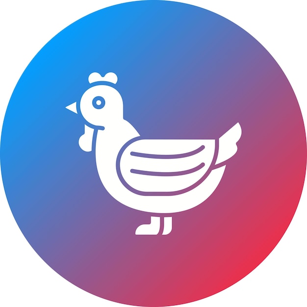 Imagen vectorial de icono de pollo Se puede utilizar para la agricultura y la jardinería