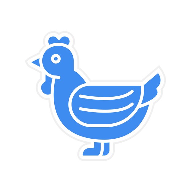 Imagen vectorial de icono de pollo Se puede utilizar para la agricultura y la jardinería