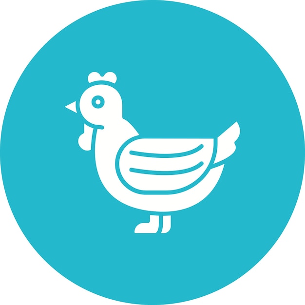 Vector imagen vectorial de icono de pollo se puede utilizar para la agricultura y la jardinería