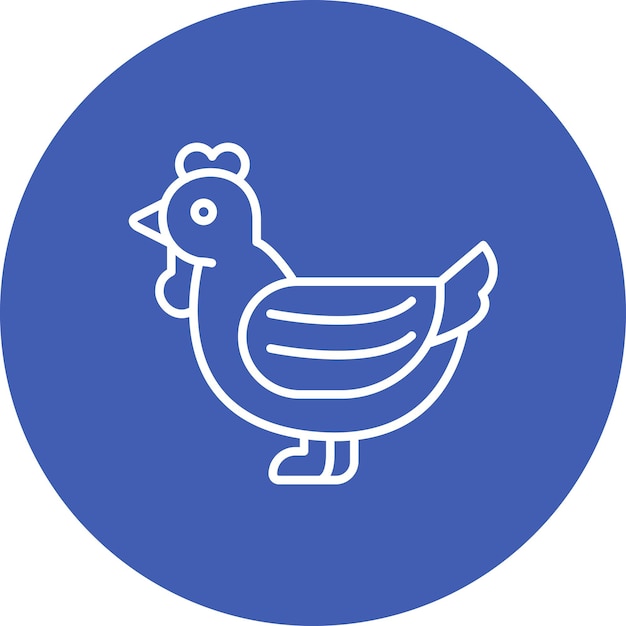 Imagen vectorial de icono de pollo Se puede utilizar para la agricultura y la jardinería