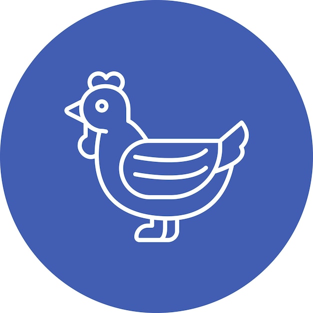 Vector imagen vectorial de icono de pollo se puede utilizar para la agricultura y la jardinería