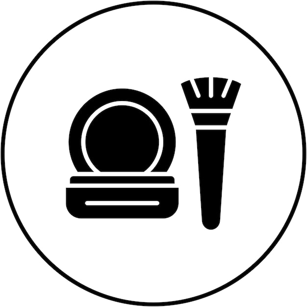 Imagen vectorial del icono del polvo Se puede utilizar para cosméticos