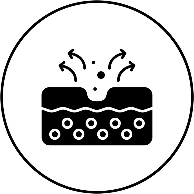 Imagen vectorial del icono del poro Se puede utilizar para el cuidado de la piel