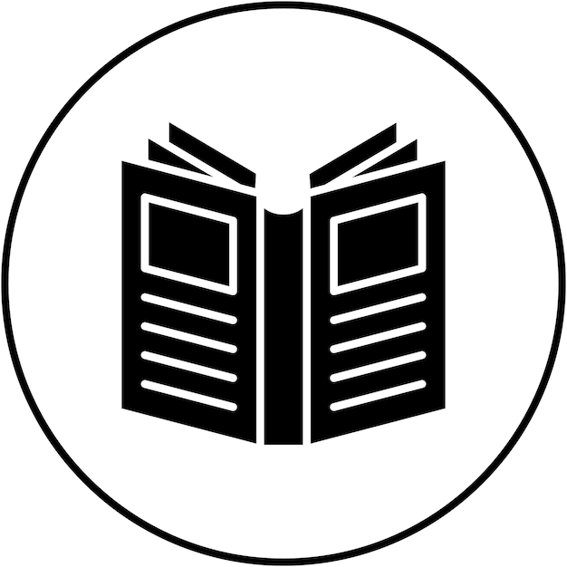 Imagen vectorial del icono de la portada del libro Se puede utilizar para la Biblioteca