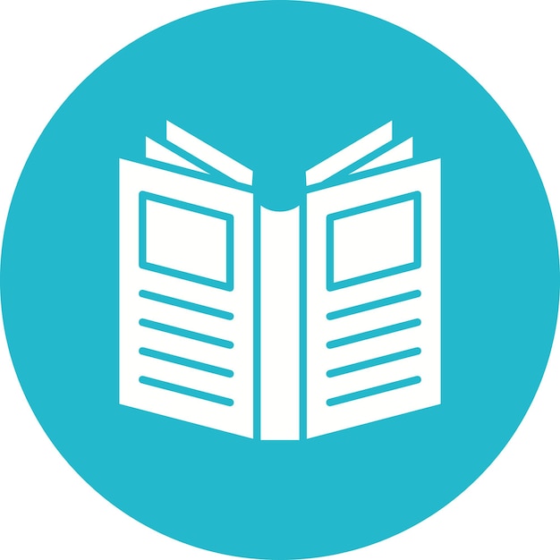 Imagen vectorial del icono de la portada del libro Se puede utilizar para la Biblioteca