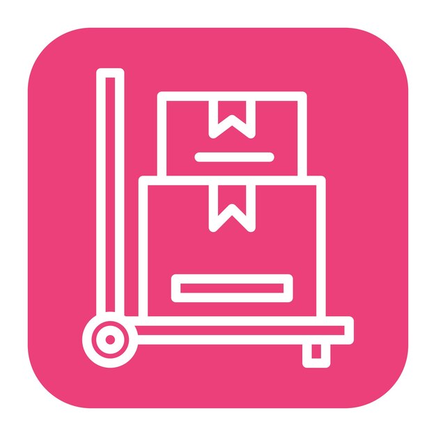 Imagen vectorial del icono del portador de la caja Se puede utilizar para el comercio