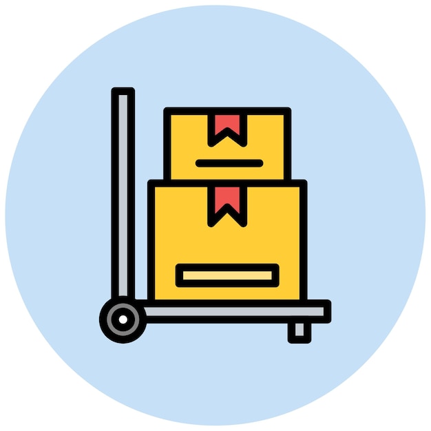 Imagen vectorial del icono del portador de la caja Se puede utilizar para el comercio