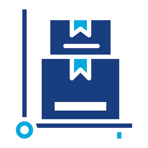 Imagen vectorial del icono del portador de la caja Se puede utilizar para el comercio