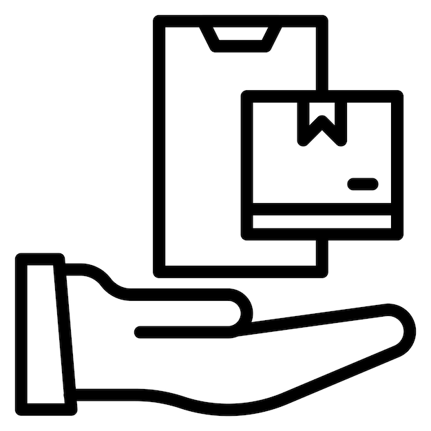 Imagen vectorial del icono del portador del paquete Se puede utilizar para el comercio