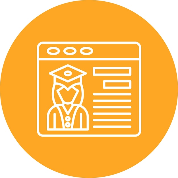 Imagen vectorial del ícono del portal estudiantil Se puede utilizar para la Universidad