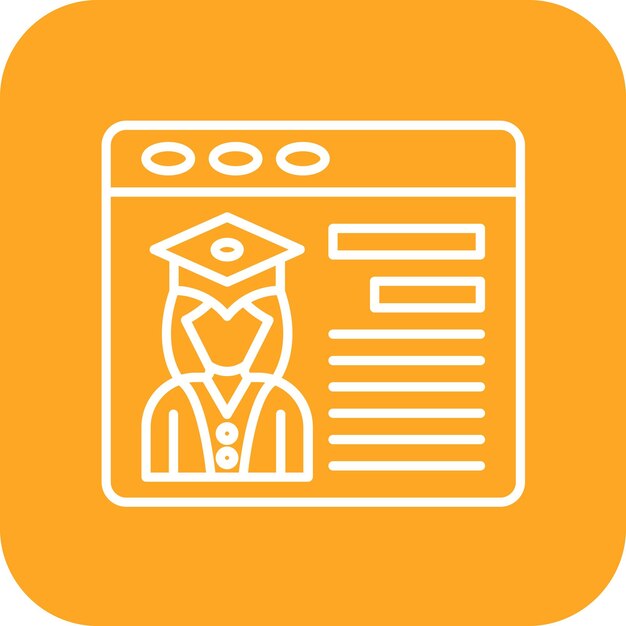 Imagen vectorial del ícono del portal estudiantil Se puede utilizar para la Universidad