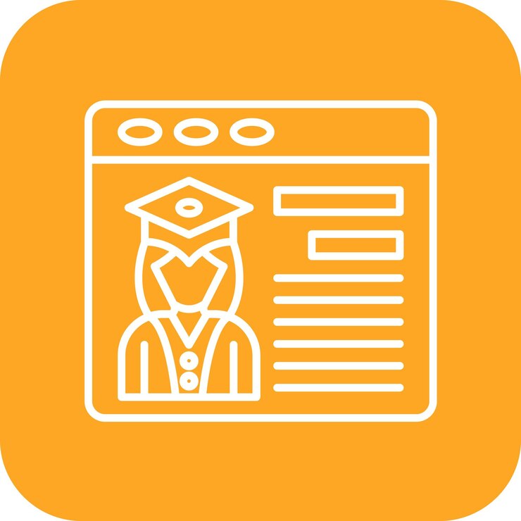 Vector imagen vectorial del ícono del portal estudiantil se puede utilizar para la universidad