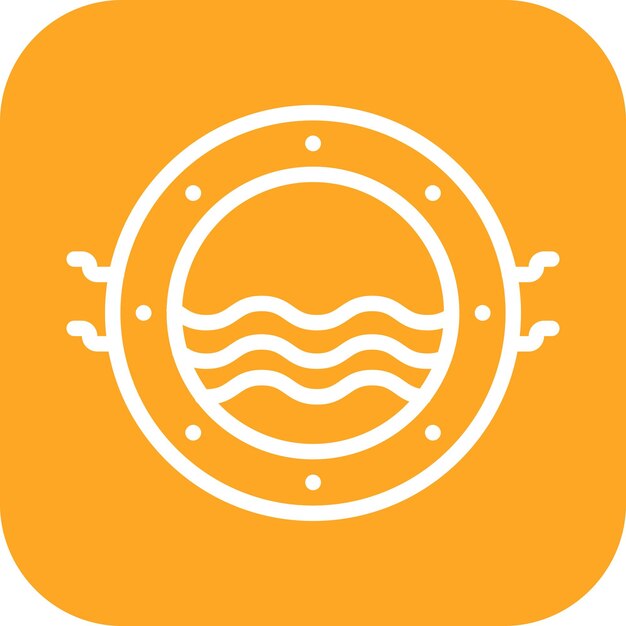 La imagen vectorial del icono del portal se puede utilizar para Ocean