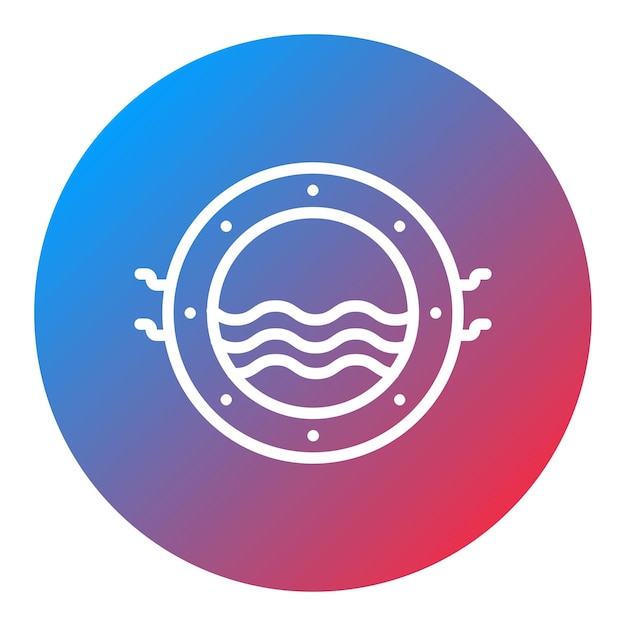 La imagen vectorial del icono del portal se puede utilizar para Ocean