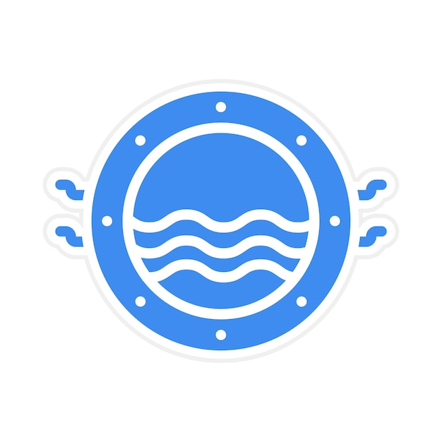 La imagen vectorial del icono del portal se puede utilizar para Ocean