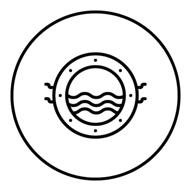 La imagen vectorial del icono del portal se puede utilizar para Ocean
