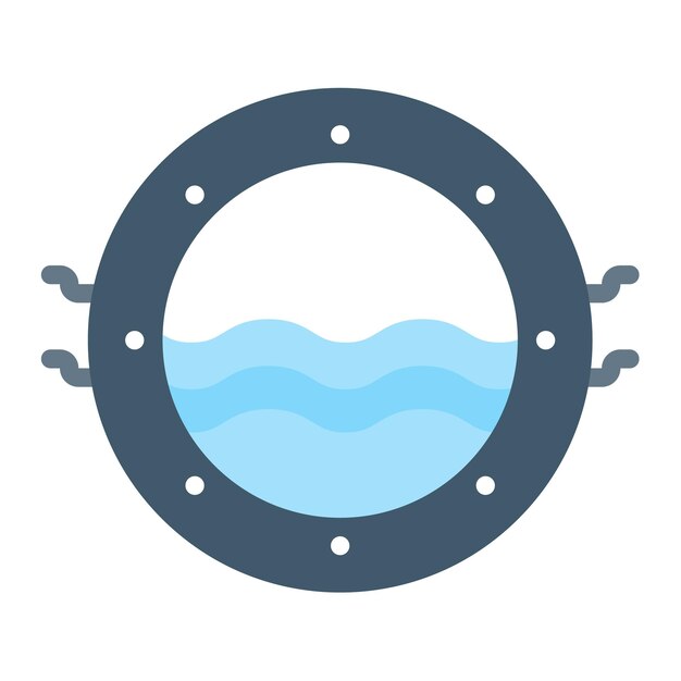 La imagen vectorial del icono del portal se puede utilizar para Ocean