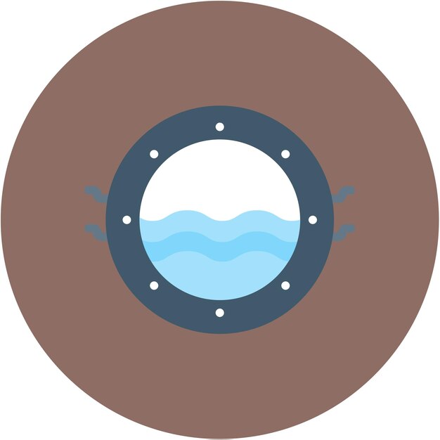 La imagen vectorial del icono del portal se puede utilizar para Ocean