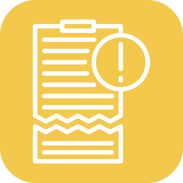 Imagen vectorial de icono de portapapeles corrupto Se puede usar para Corrupción