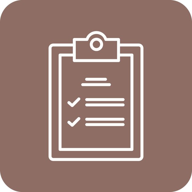 Imagen vectorial del icono del portapapeles Se puede utilizar para la papelería de la oficina