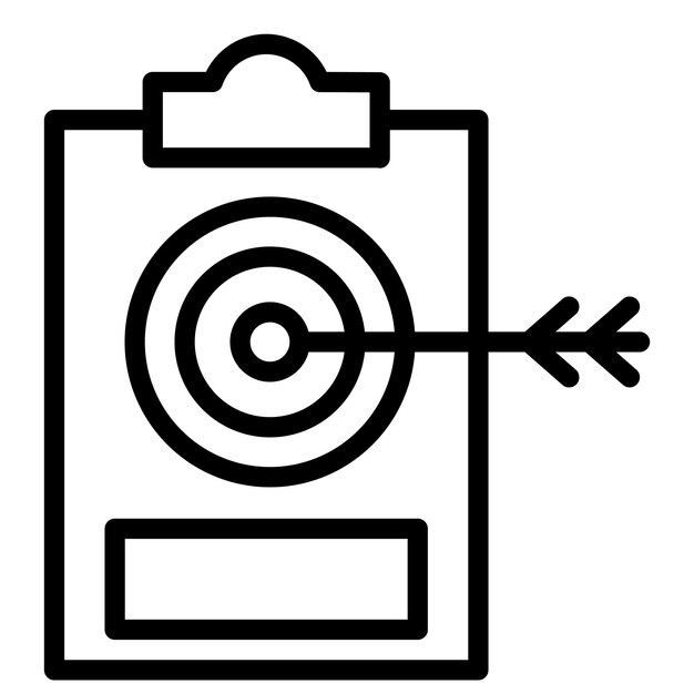 Imagen vectorial del icono del portapapeles Se puede utilizar para el tiro con arco
