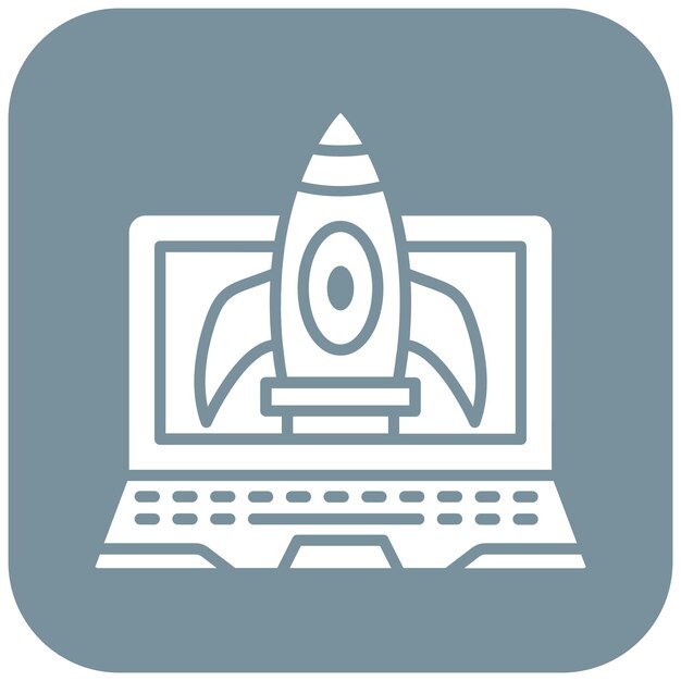 Imagen vectorial del icono del portátil Se puede utilizar para el arranque