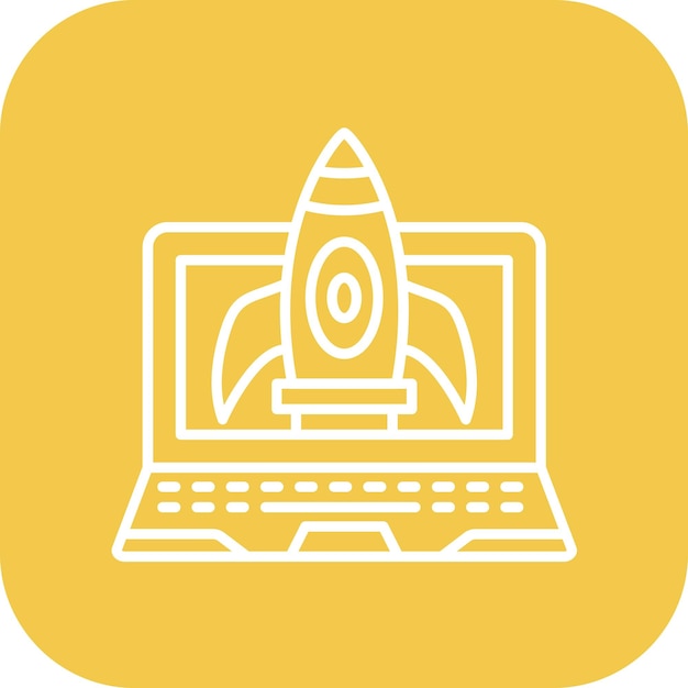 Imagen vectorial del icono del portátil Se puede utilizar para el arranque