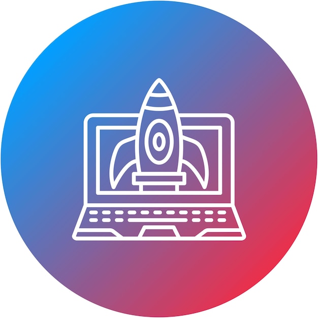 Imagen vectorial del icono del portátil Se puede utilizar para el arranque