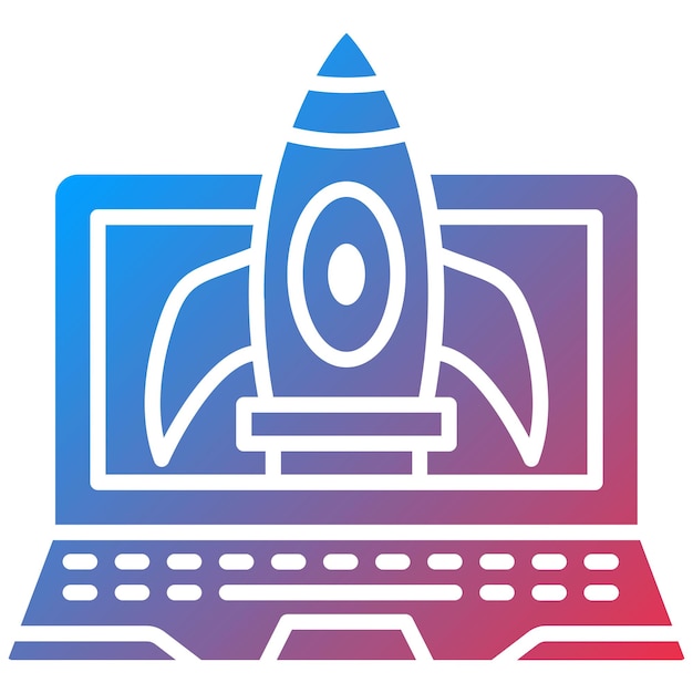Imagen vectorial del icono del portátil Se puede utilizar para el arranque