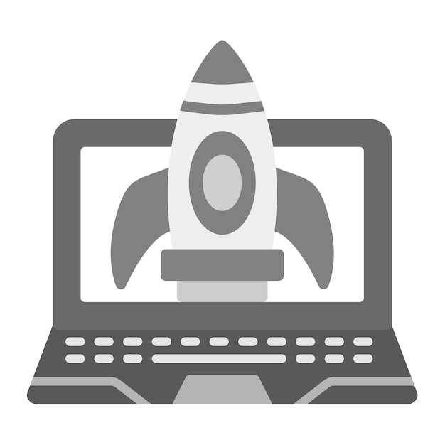 Imagen vectorial del icono del portátil Se puede utilizar para el arranque