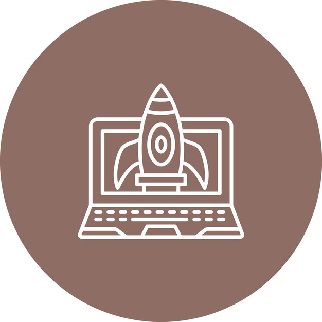 Imagen vectorial del icono del portátil Se puede utilizar para el arranque