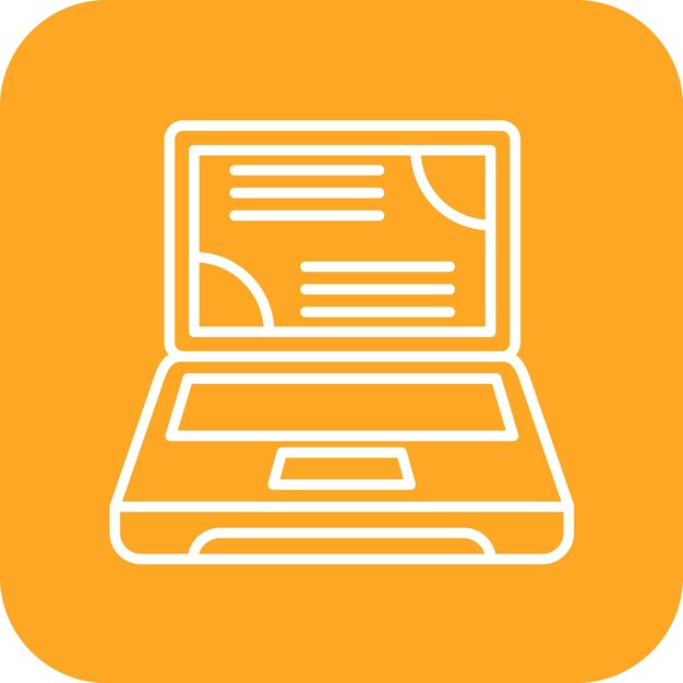 Imagen vectorial de icono de portátil Se puede utilizar para la creatividad