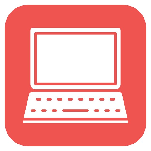 Imagen vectorial de icono de portátil Se puede utilizar para el servicio de marketing en Internet
