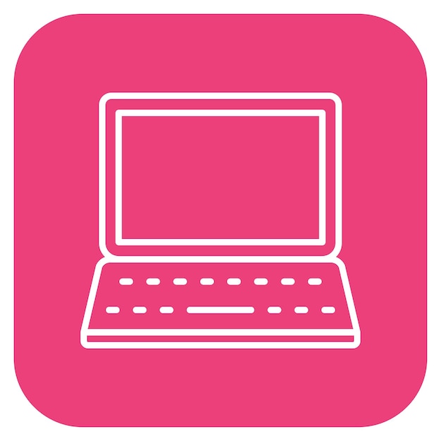 Imagen vectorial de icono de portátil Se puede utilizar para el servicio de marketing en Internet