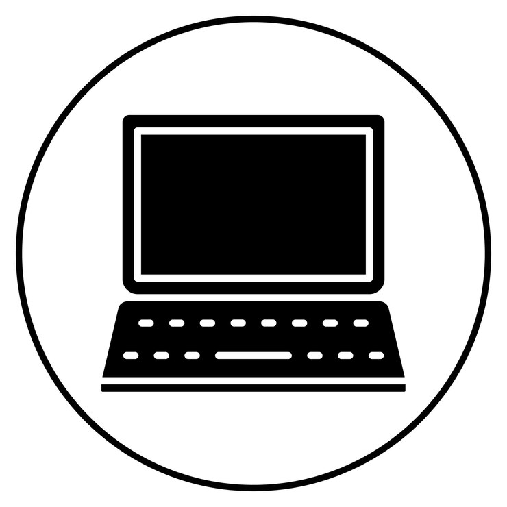 Vector imagen vectorial de icono de portátil se puede utilizar para el servicio de marketing en internet